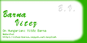 barna vitez business card